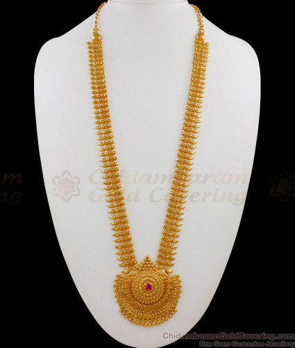 Gold long necklace indian shop designs